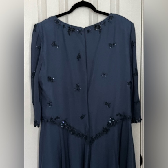 Vintage Scala Blue Embellished Maxi Dress - Picture 7 of 11